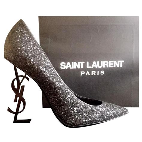 ysl sparkly wedding shoes|yves Saint Laurent high heels.